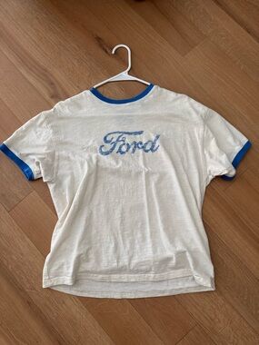 PacSun White Tee Blue Ford Logo